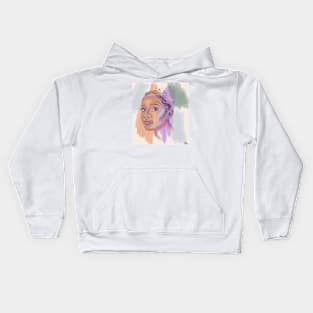 Watercolor Portrait Kids Hoodie